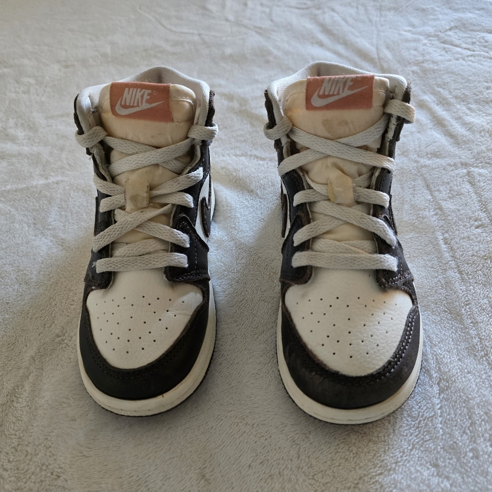 Toddler Jordan 1 High OG Baroque Brown and Sail Sneakers Size 9C